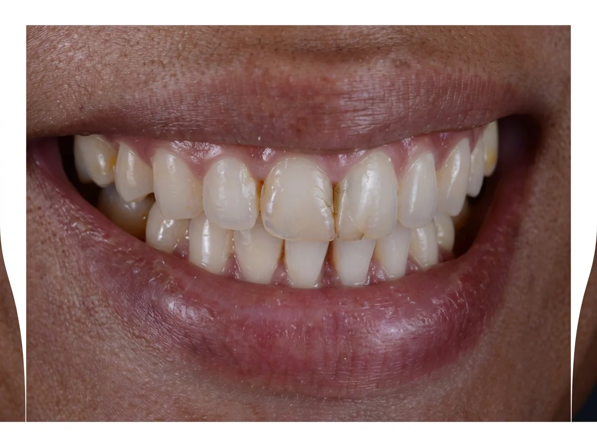 Before Dental Veneers Mississauga - Upper veneers transformation