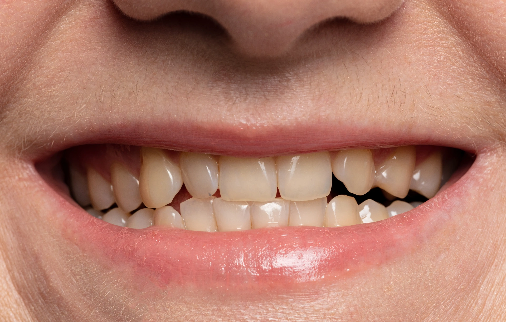 Before Professional Teeth Whitening Mississauga - Dramatic smile transformation